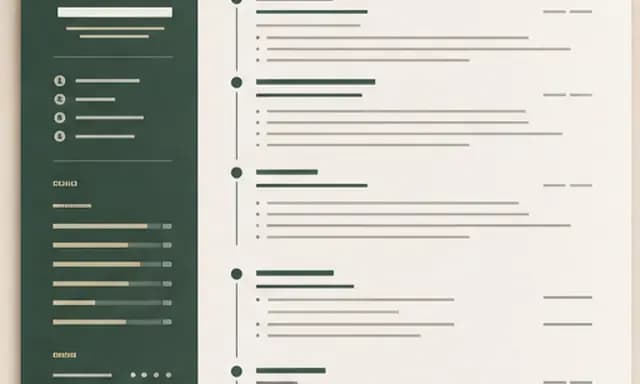 Resume layout example